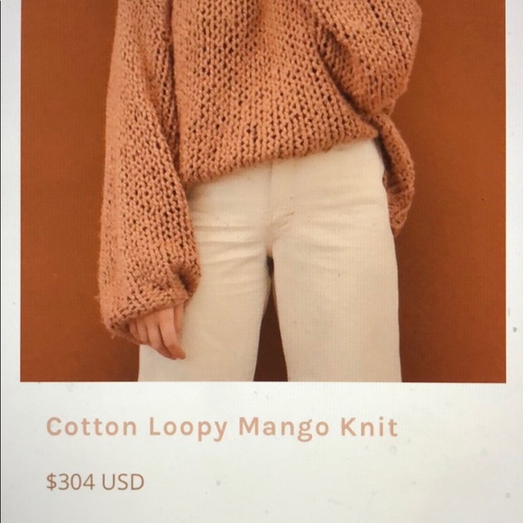 loopy mango soft pink used sweater boheme goods - Picture 2 of 6